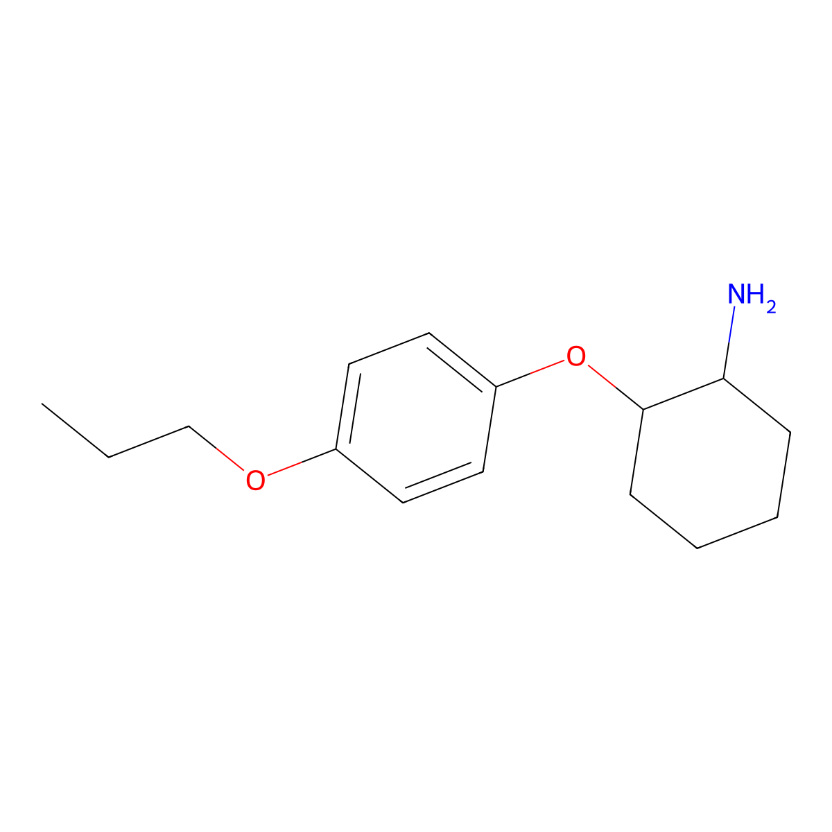 2-(4-Propoxyphenoxy)cyclohexan-1-amine molecular structure, CAS 1152504-72-7