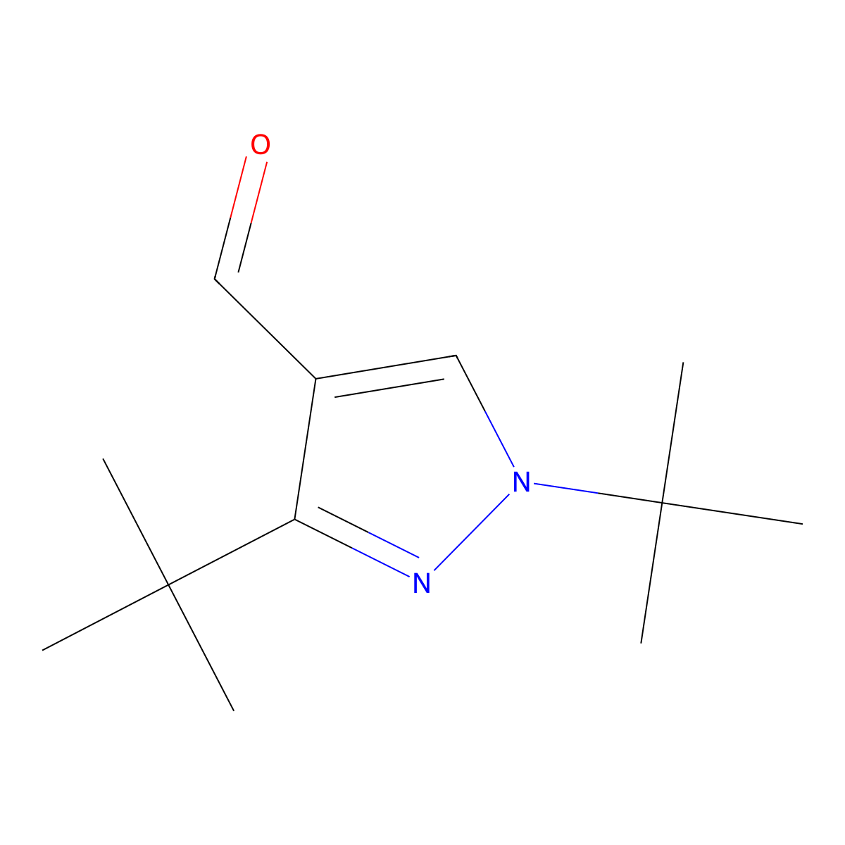 1,3-Di-tert-butyl-1h-pyrazole-4-carbaldehyde molecular structure, CAS 1152505-82-2