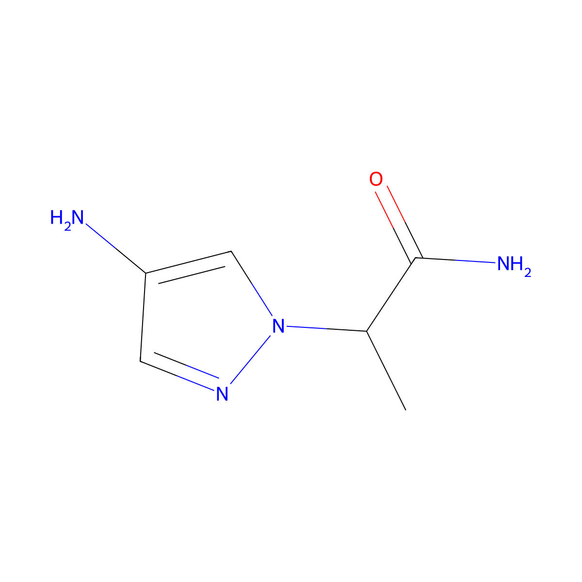 2-(4-Amino-1h-pyrazol-1-yl)propanamide molecular structure, CAS 1152505-85-5