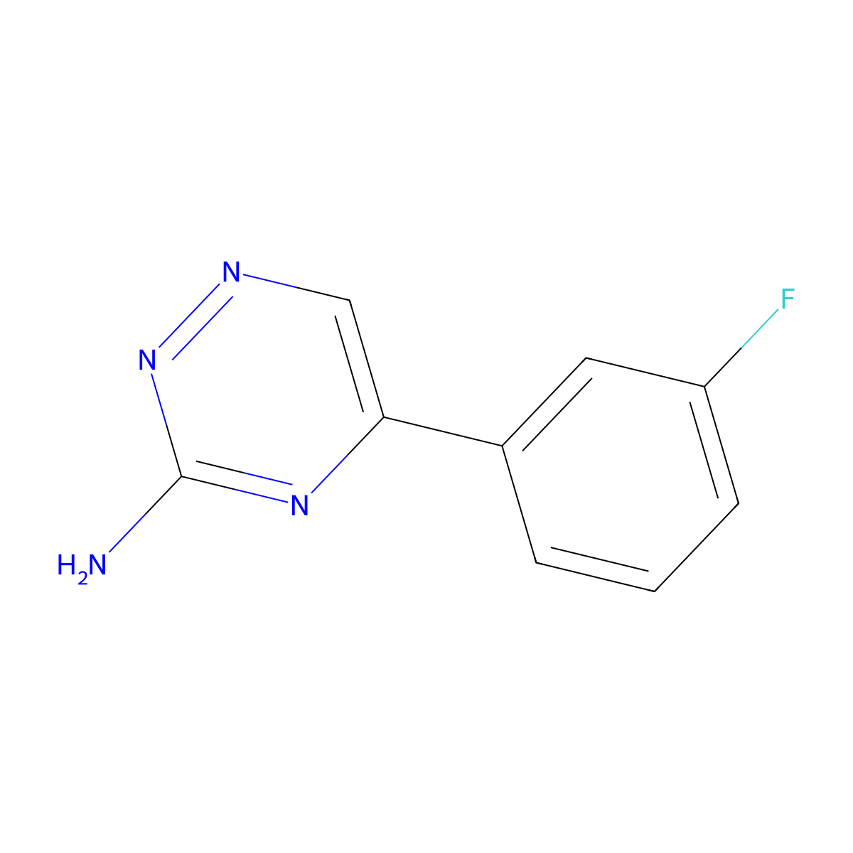 5-(3-Fluorophenyl)-1,2,4-triazin-3-amine molecular structure, CAS 1152505-97-9