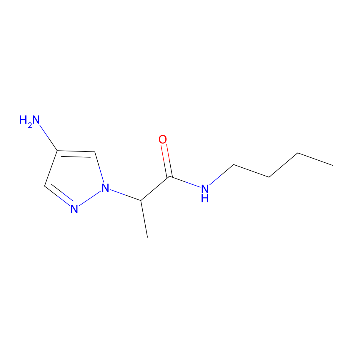 2-(4-Amino-1h-pyrazol-1-yl)-N-butylpropanamide molecular structure, CAS 1152506-01-8
