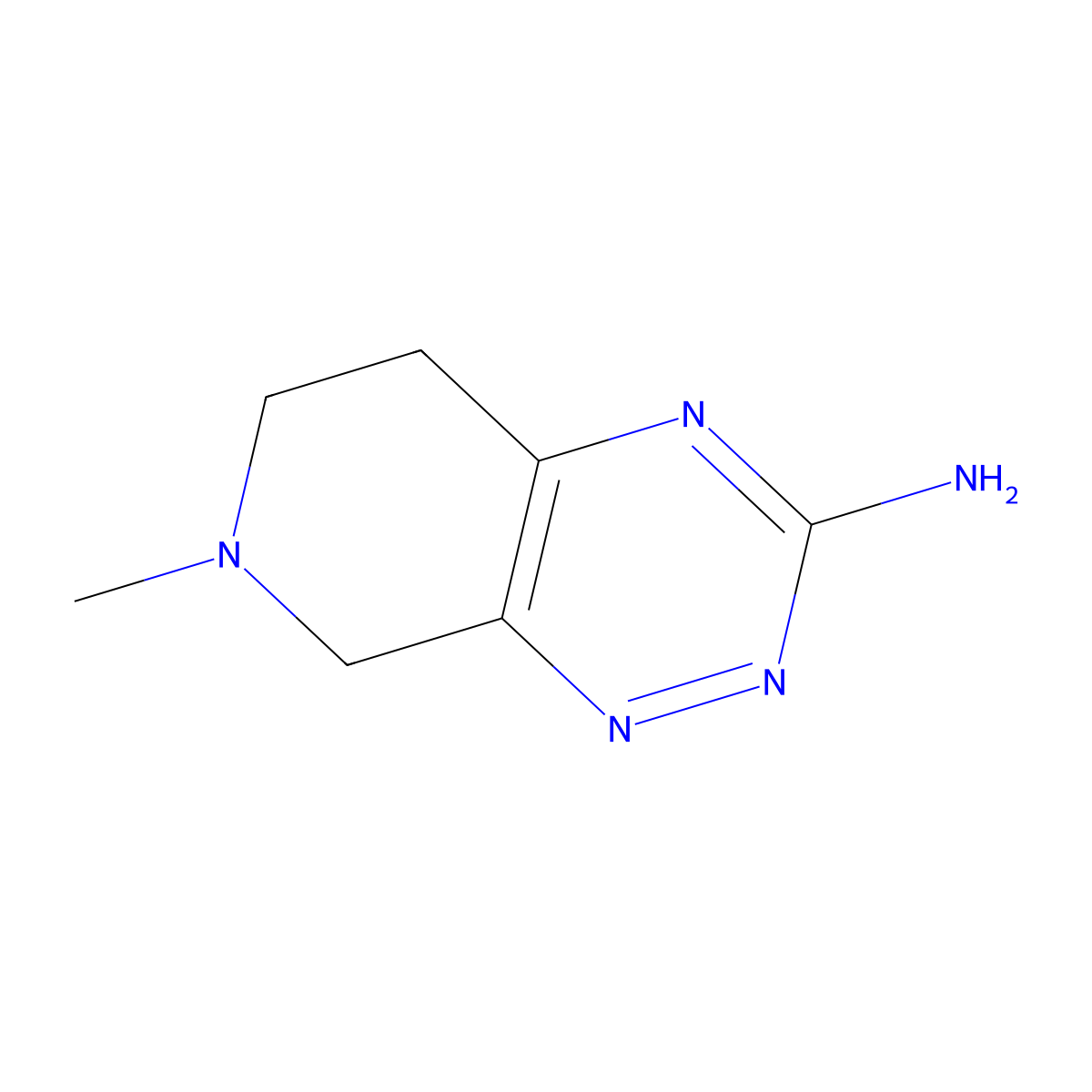 7-Methyl-5,6,7,8-tetrahydro-pyrido[4,3-e][1,2,4]triazin-3-ylamine molecular structure, CAS 1152506-03-0