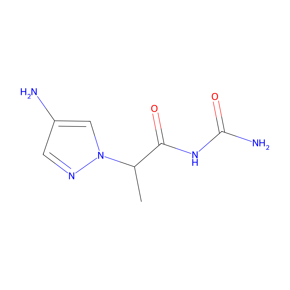 [2-(4-Amino-1H-pyrazol-1-YL)propanoyl]urea molecular structure, CAS 1152506-10-9