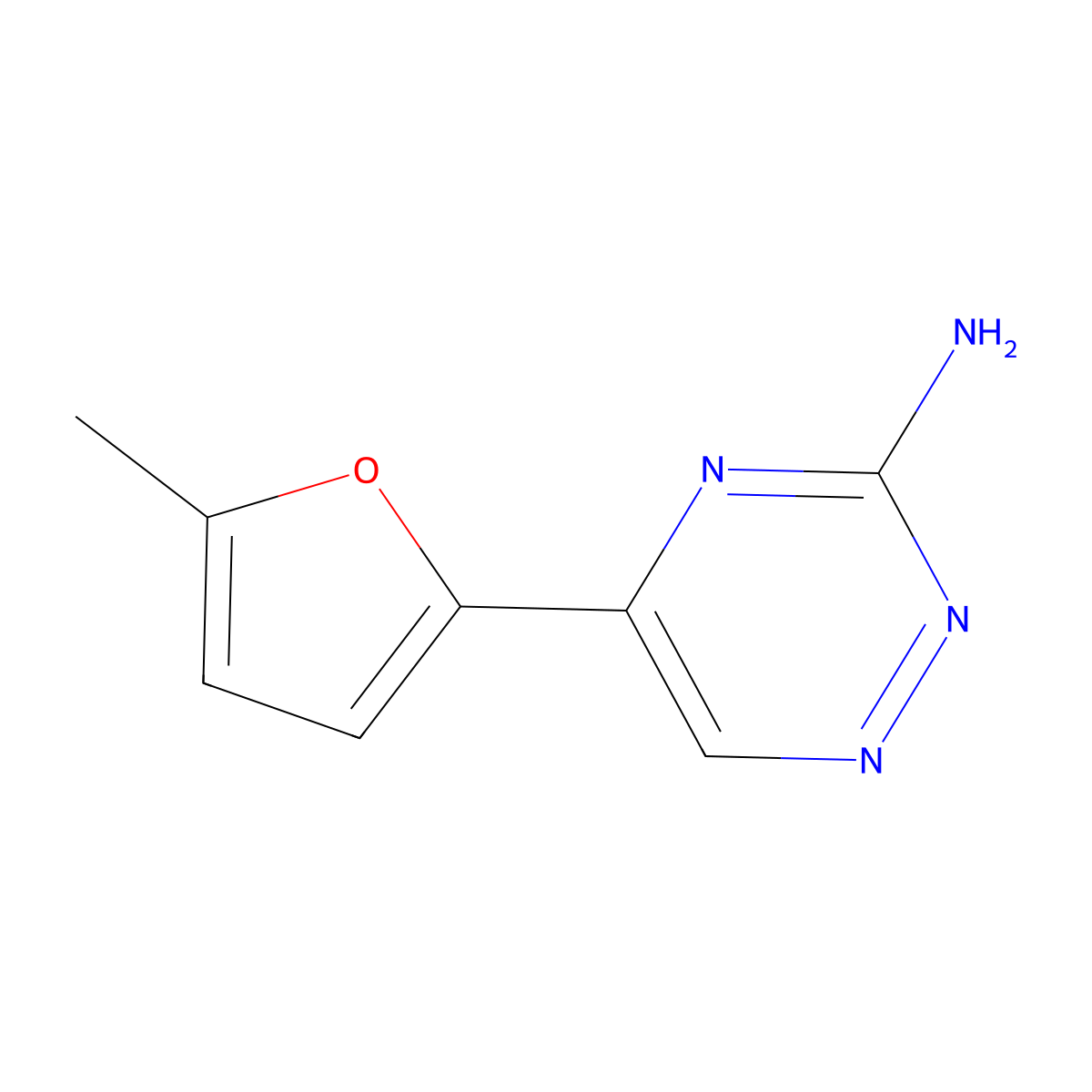 5-(5-Methylfuran-2-yl)-1,2,4-triazin-3-amine molecular structure, CAS 1152506-12-1