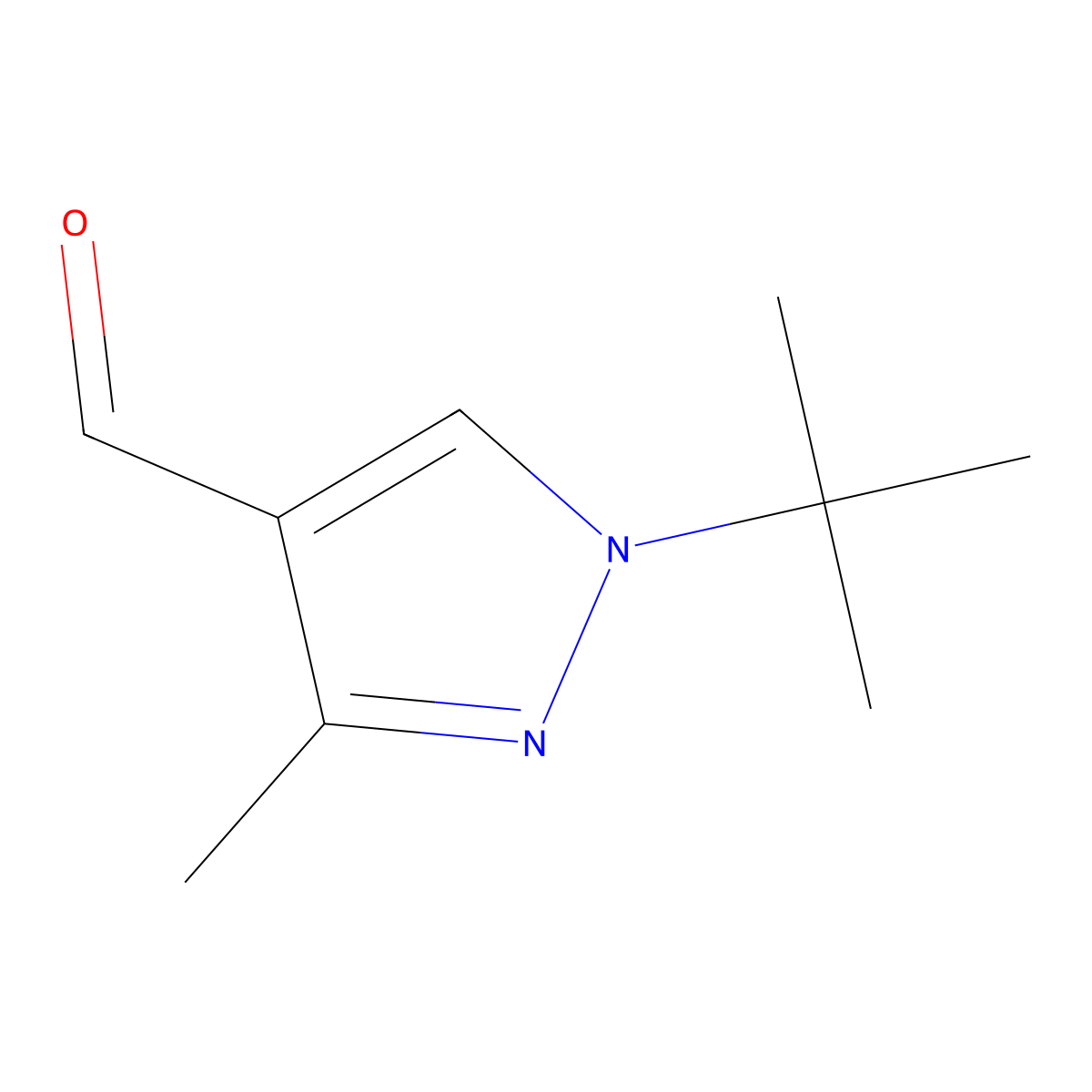 1-(tert-Butyl)-3-methyl-1H-pyrazole-4-carbaldehyde molecular structure, CAS 1152506-33-6