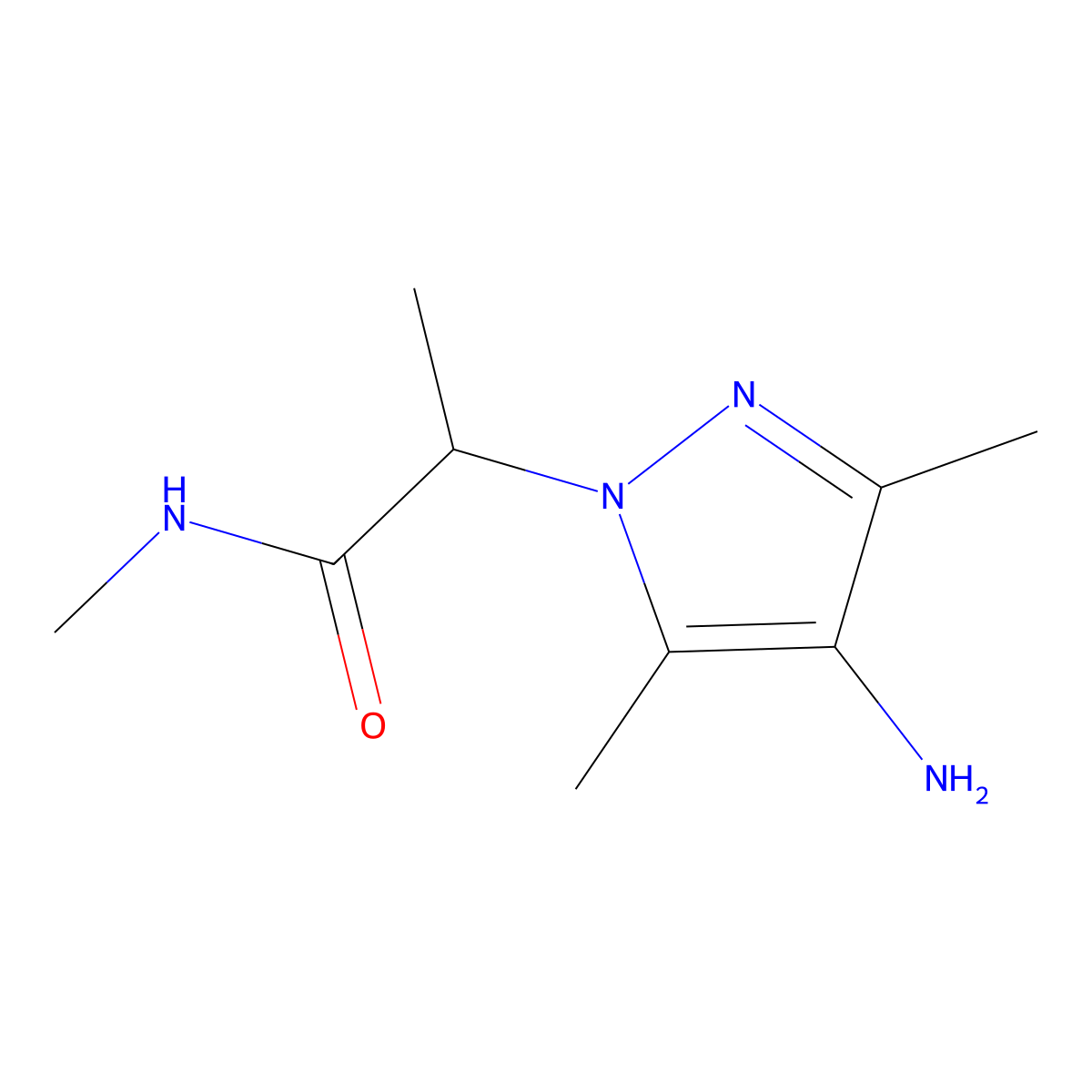 2-(4-Amino-3,5-dimethyl-1H-pyrazol-1-YL)-N-methylpropanamide molecular structure, CAS 1152506-92-7