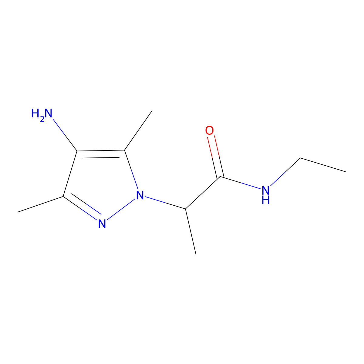 2-(4-Amino-3,5-dimethyl-1h-pyrazol-1-yl)-N-ethylpropanamide molecular structure, CAS 1152507-09-9