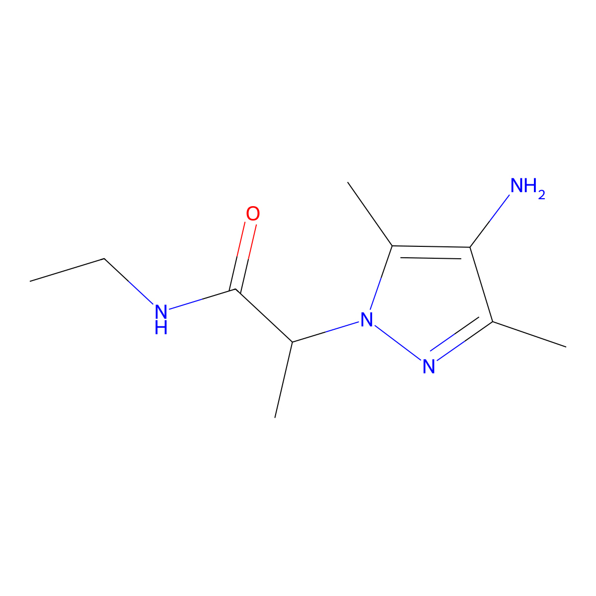 2-(4-Amino-3,5-dimethyl-1h-pyrazol-1-yl)-N-ethylpropanamide molecular structure, CAS 1152507-09-9