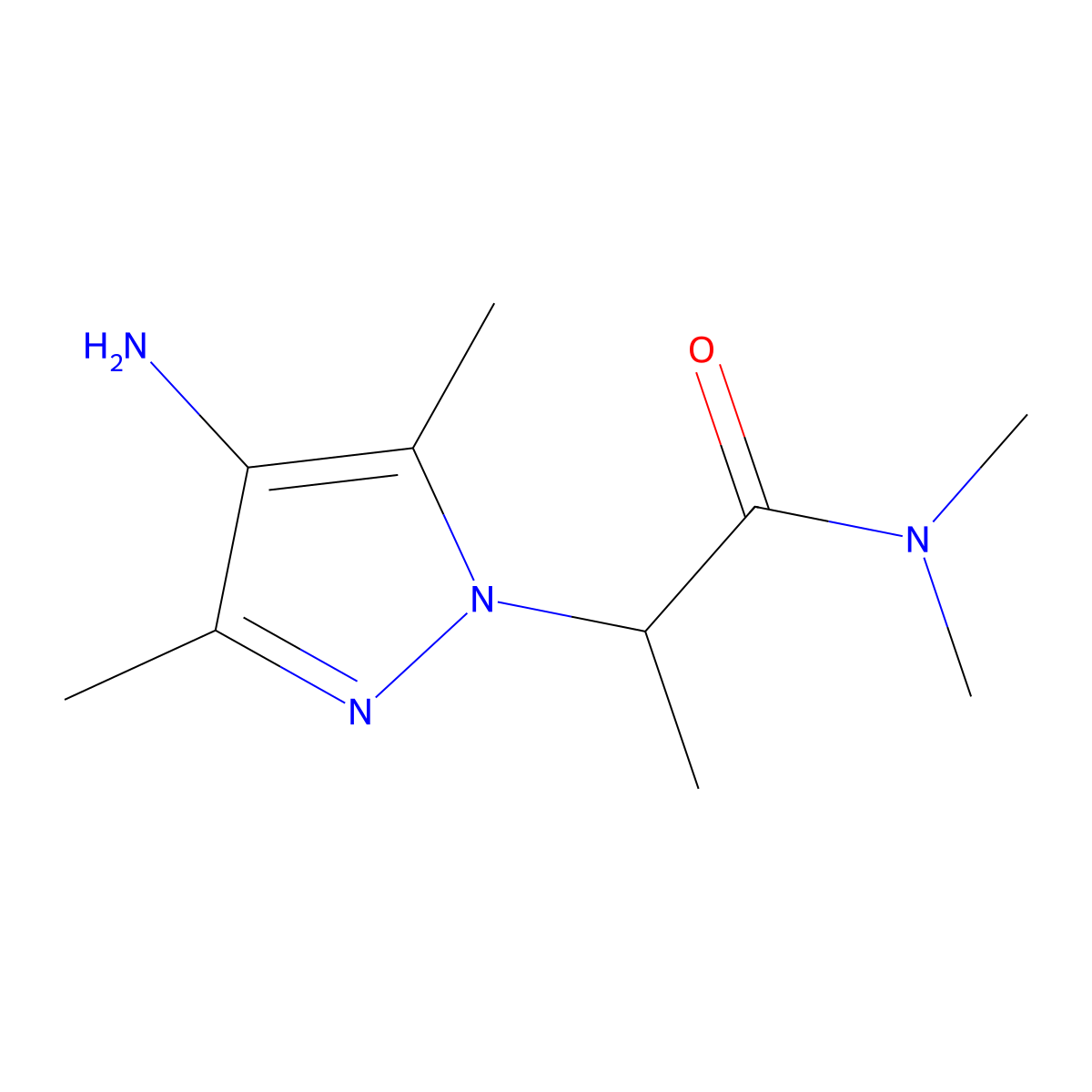2-(4-Amino-3,5-dimethyl-1h-pyrazol-1-yl)-N,N-dimethylpropanamide molecular structure, CAS 1152508-38-7