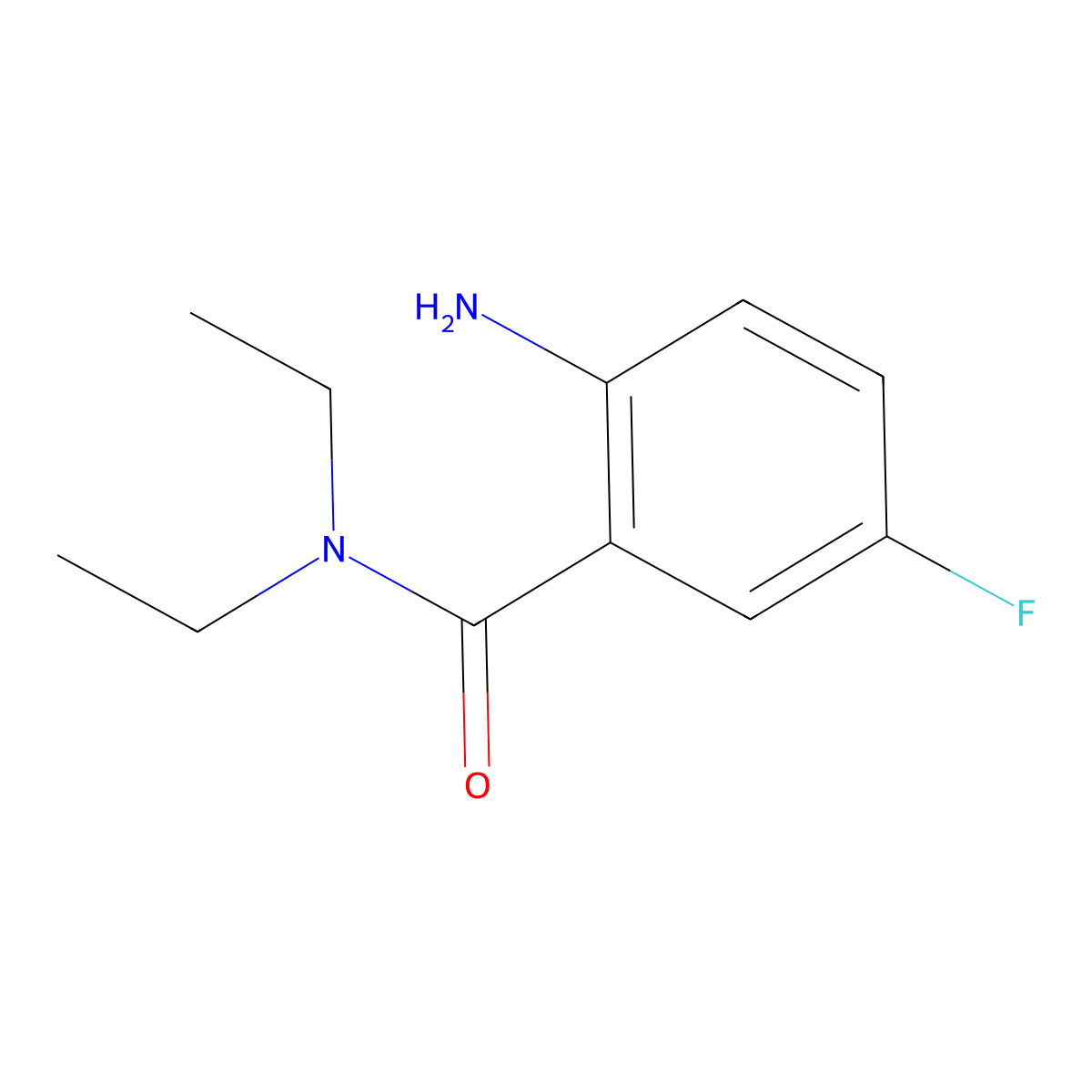 2-amino-N,N-diethyl-5-fluorobenzamide molecular structure, CAS 1152508-69-4