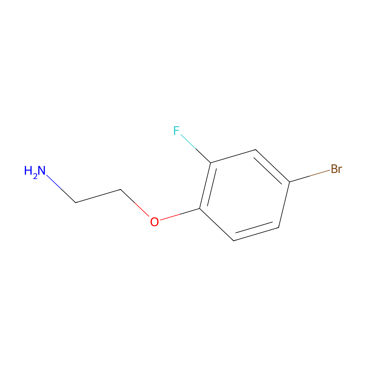 2-(4-Bromo-2-fluorophenoxy)ethan-1-amine molecular structure, CAS 1152511-62-0