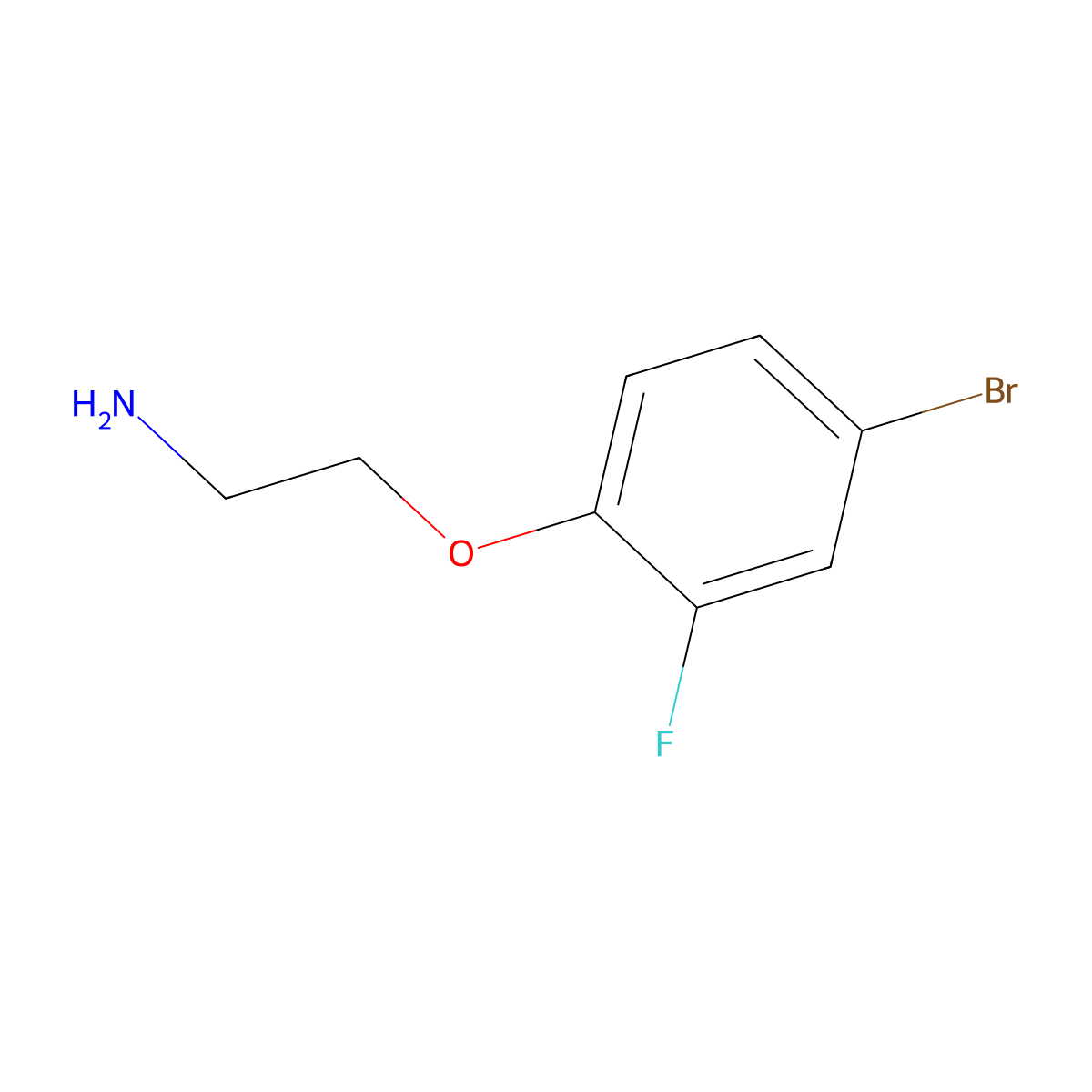 2-(4-Bromo-2-fluorophenoxy)ethan-1-amine molecular structure, CAS 1152511-62-0