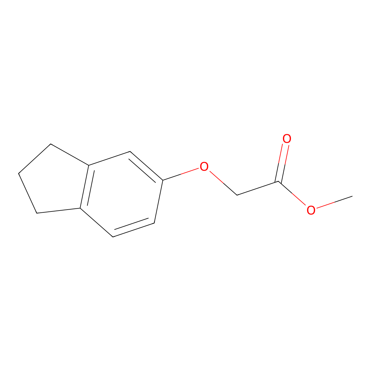 methyl 2-(2,3-dihydro-1H-inden-5-yloxy)acetate molecular structure, CAS 1152514-86-7
