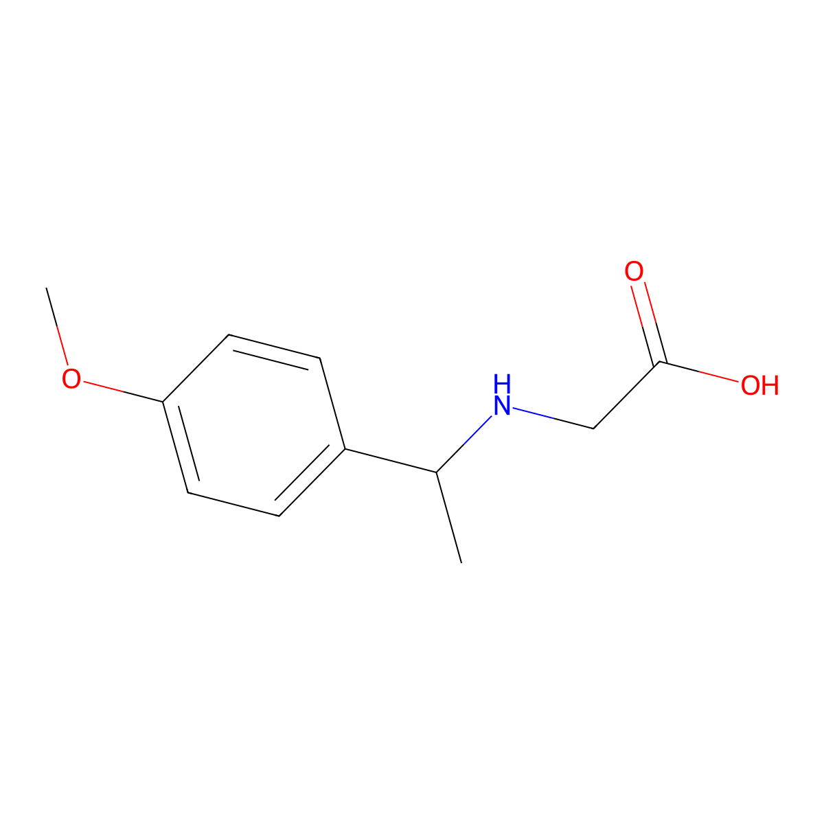 2-{[1-(4-Methoxyphenyl)ethyl]amino}acetic acid molecular structure, CAS 1152515-02-0