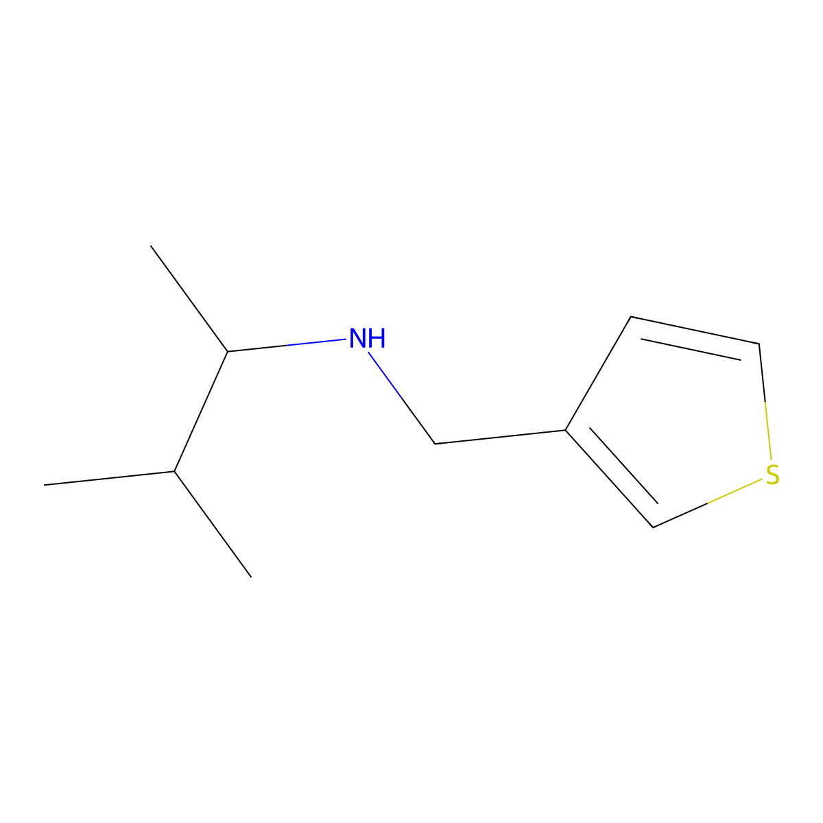 (3-Methylbutan-2-yl)[(thiophen-3-yl)methyl]amine molecular structure, CAS 1152517-14-0