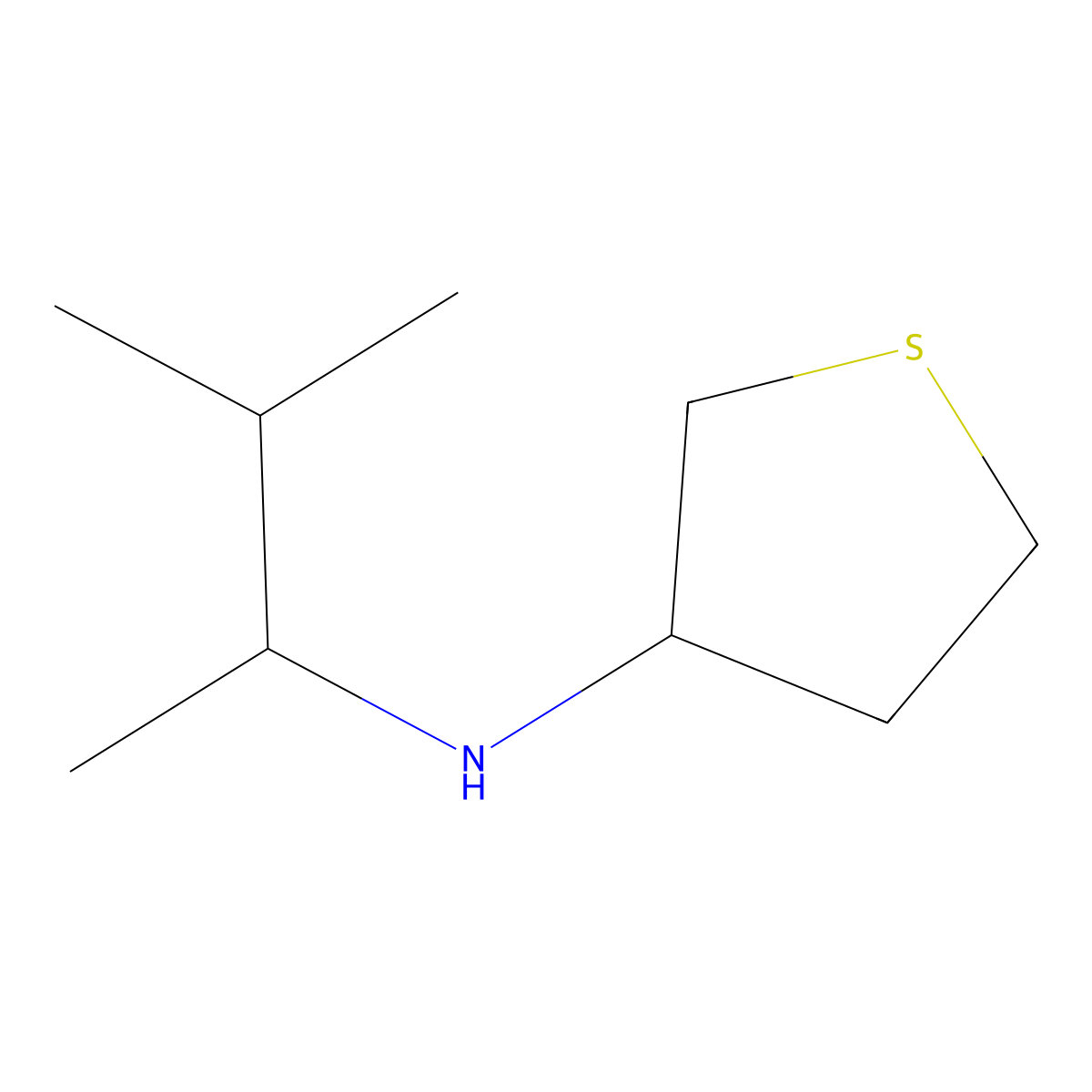 N-(3-methylbutan-2-yl)thiolan-3-amine molecular structure, CAS 1152517-19-5