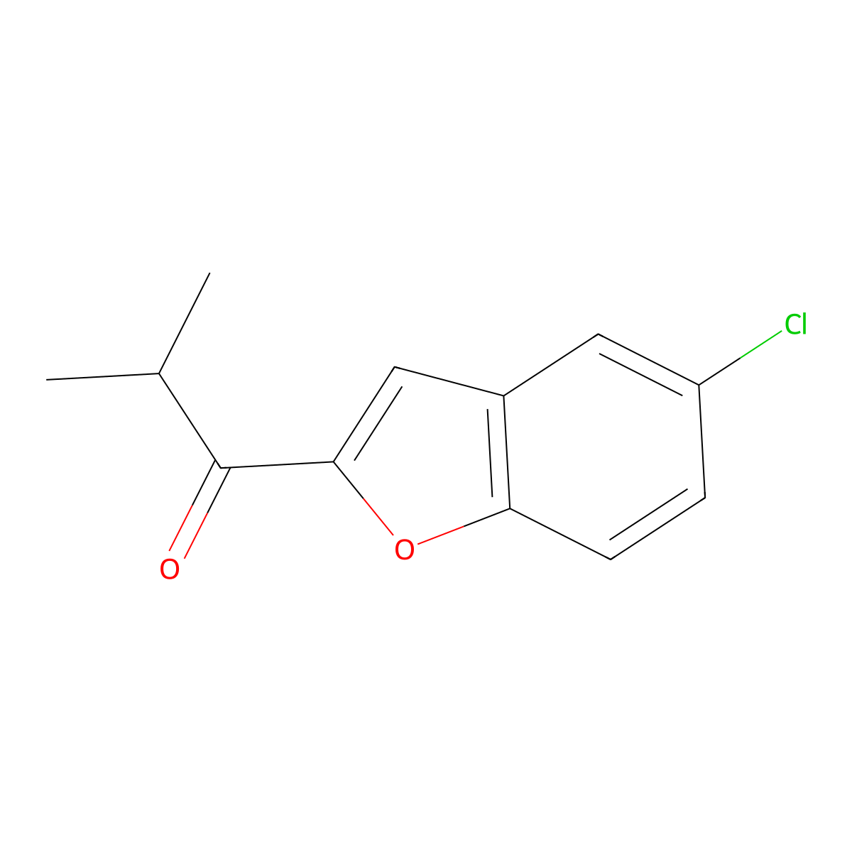 1-(5-Chloro-1-benzofuran-2-yl)-2-methylpropan-1-one molecular structure, CAS 1152517-85-5