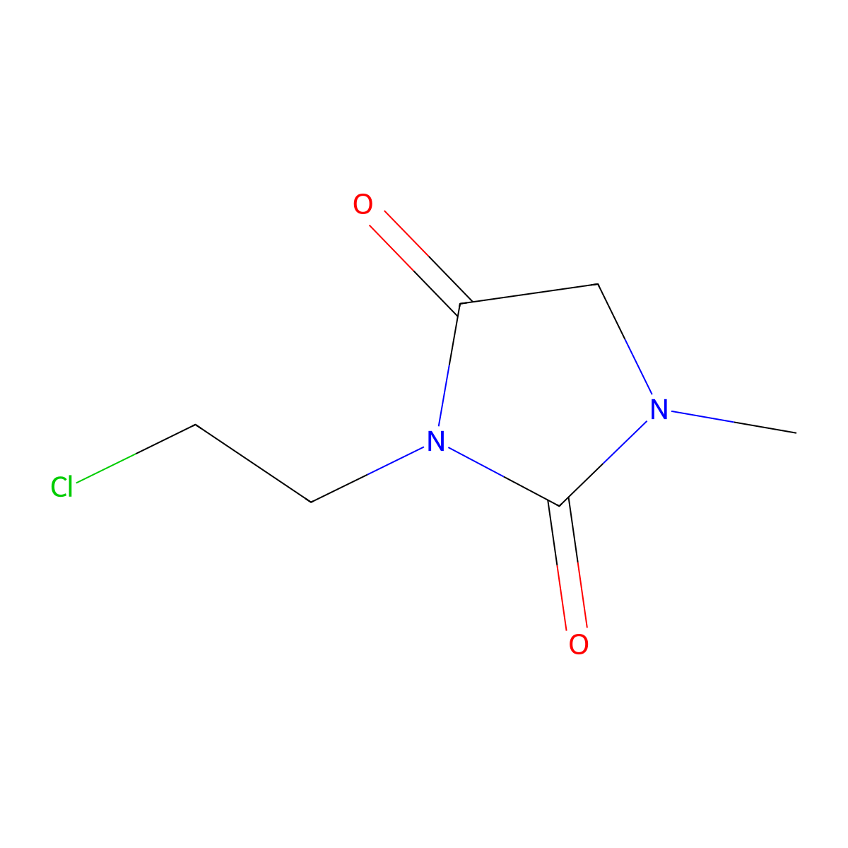 3-(2-Chloroethyl)-1-methylimidazolidine-2,4-dione molecular structure, CAS 1152519-18-0