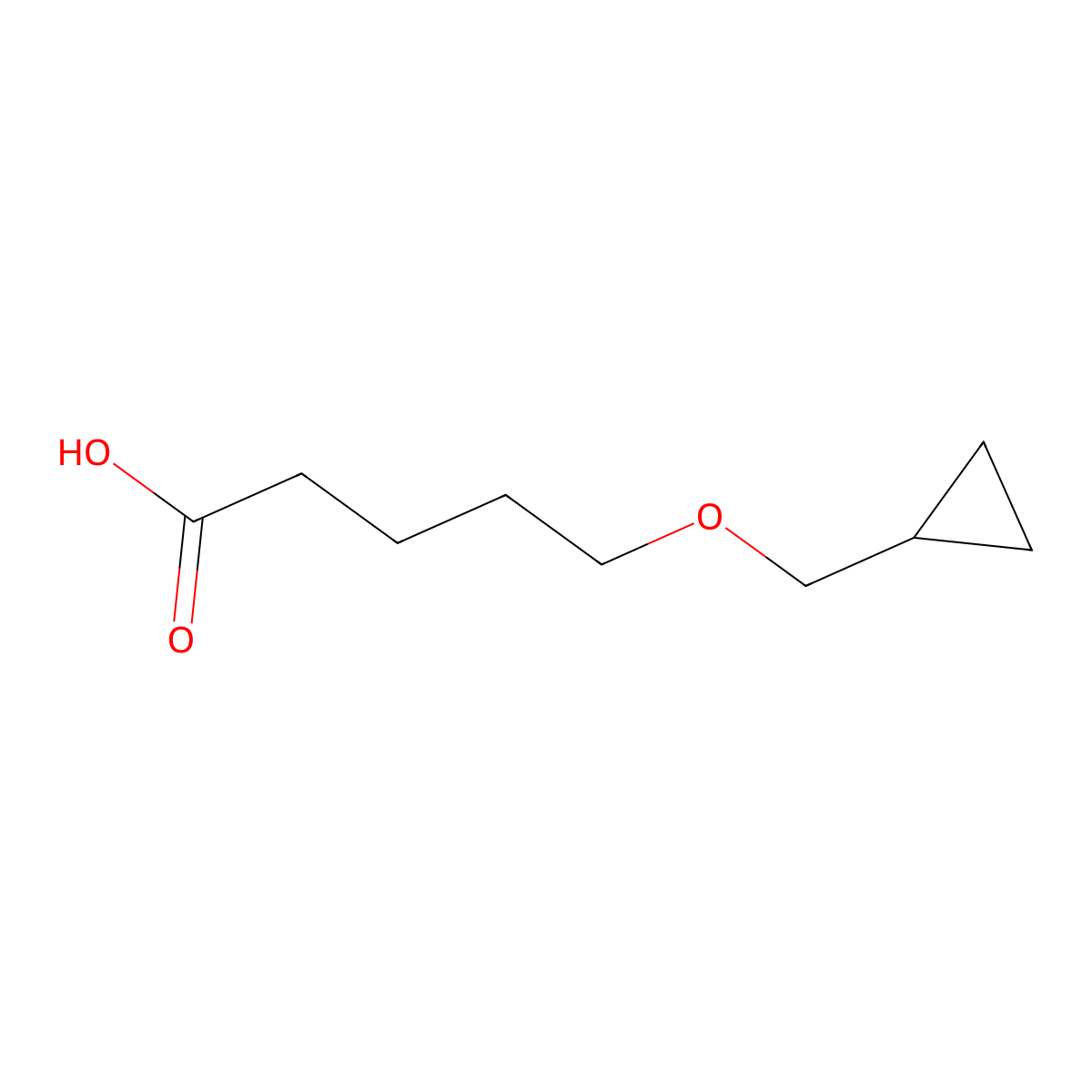 5-(Cyclopropylmethoxy)pentanoic acid molecular structure, CAS 1152519-53-3