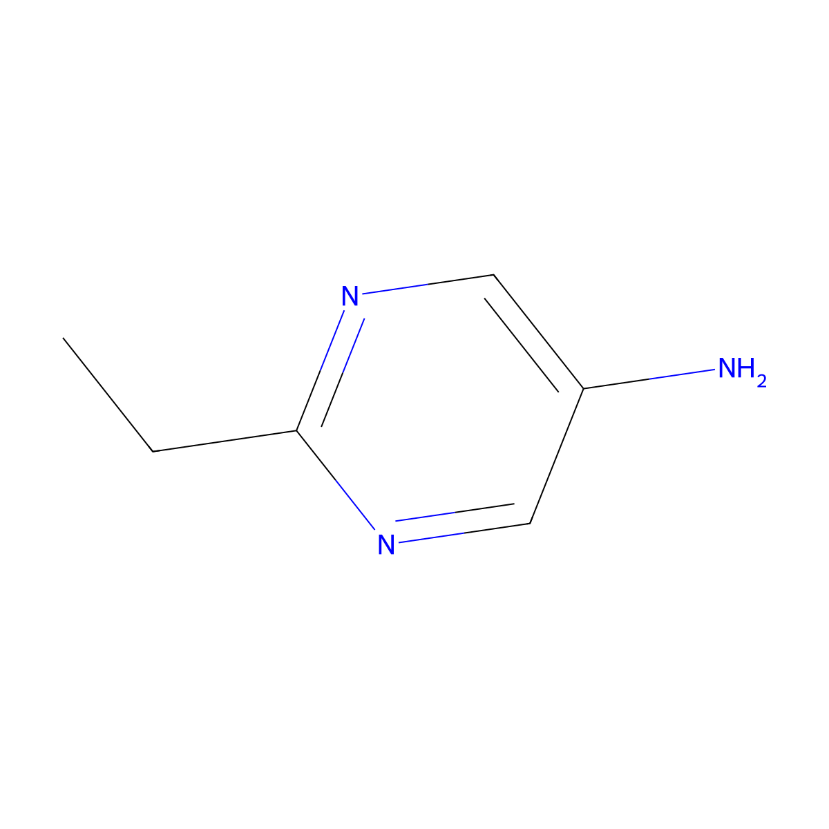 2-Ethylpyrimidin-5-amine molecular structure, CAS 1152519-74-8