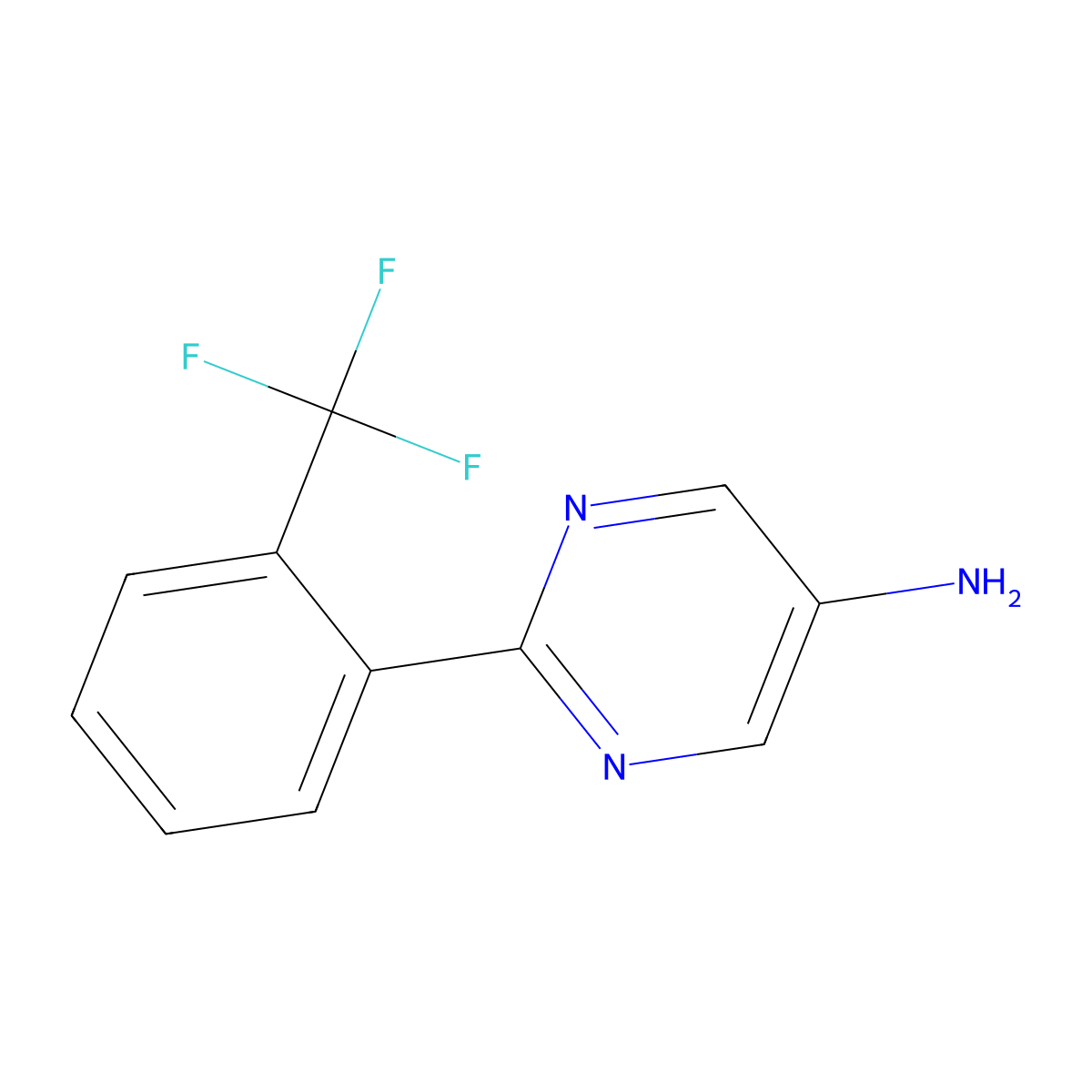 5-Amino-2-(2-trifluoromethylphenyl)pyrimidine molecular structure, CAS 1152520-10-9