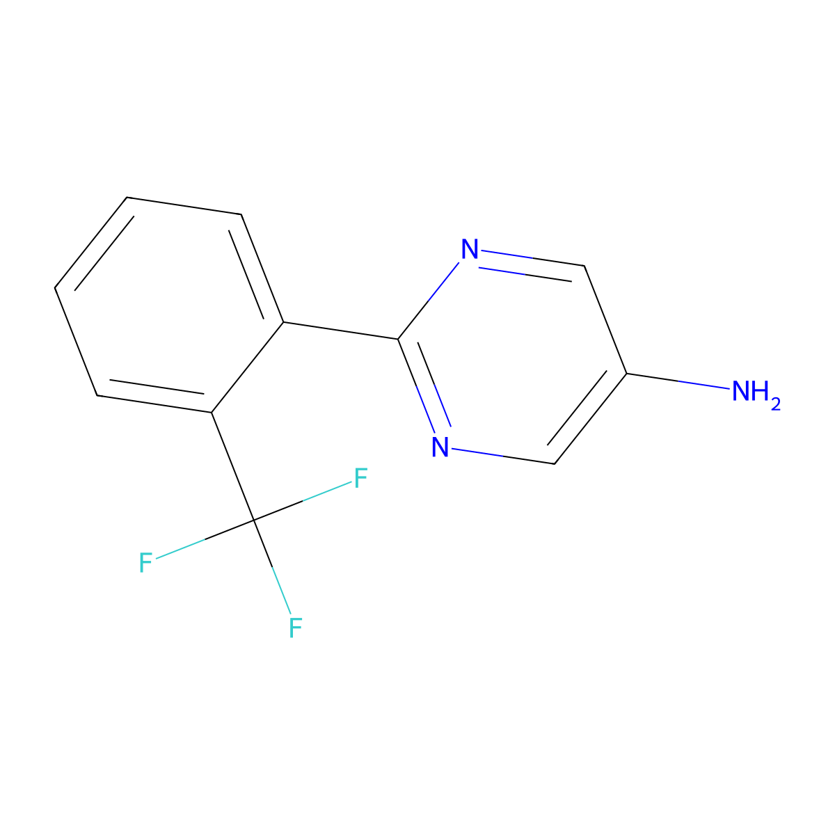 5-Amino-2-(2-trifluoromethylphenyl)pyrimidine molecular structure, CAS 1152520-10-9