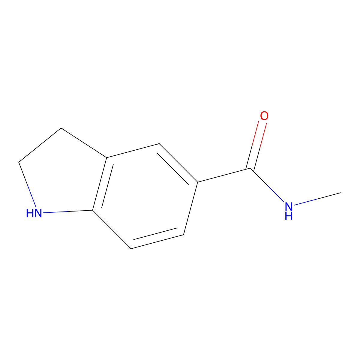 N-Methylindoline-5-carboxamide molecular structure, CAS 1152520-32-5