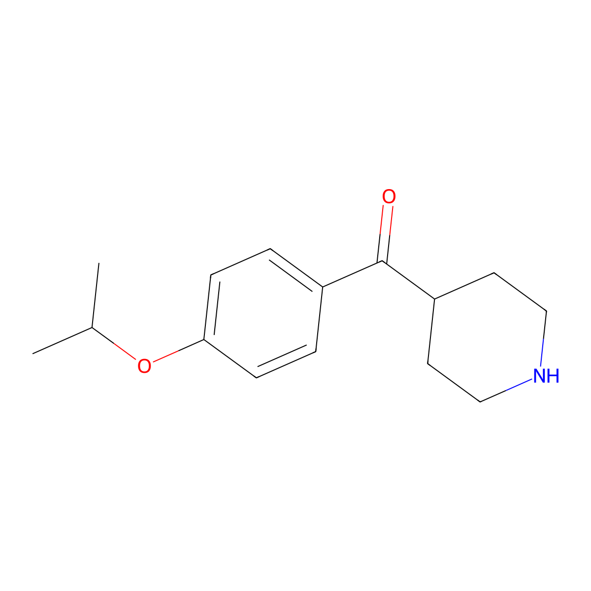 (4-Isopropoxyphenyl)(piperidin-4-yl)methanone molecular structure, CAS 1152521-45-3