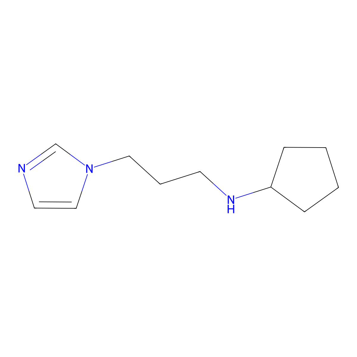 N-[3-(1H-Imidazol-1-yl)propyl]cyclopentanamine molecular structure, CAS 1152522-49-0