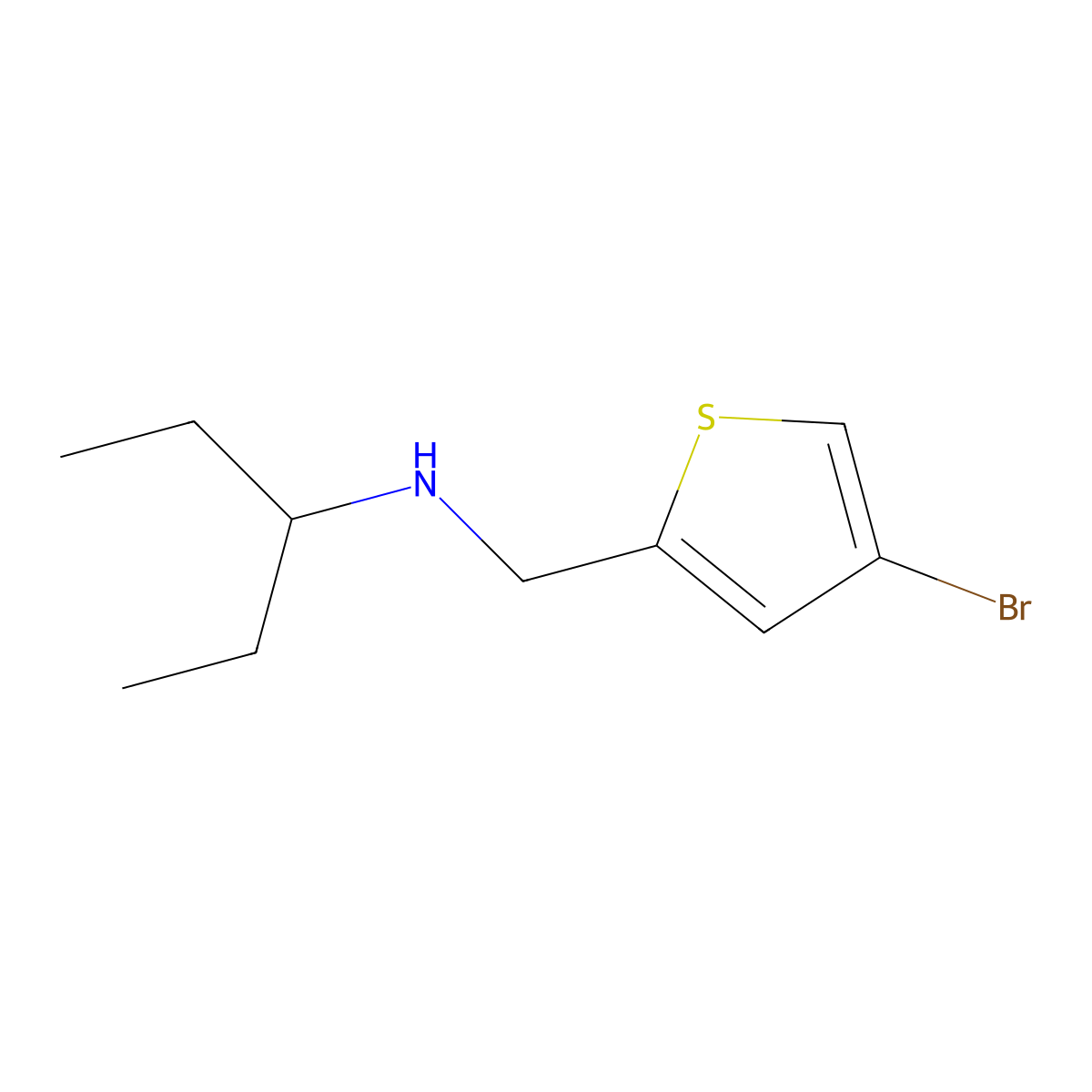 [(4-Bromothiophen-2-yl)methyl](pentan-3-yl)amine molecular structure, CAS 1152522-55-8