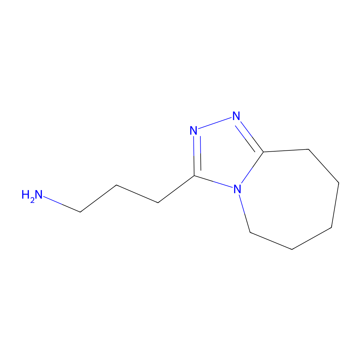 3-{5H,6H,7H,8H,9H-[1,2,4]triazolo[4,3-a]azepin-3-yl}propan-1-amine molecular structure, CAS 1152523-12-0