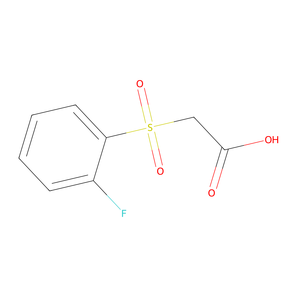 2-(2-Fluorobenzenesulfonyl)acetic acid molecular structure, CAS 1152523-46-0