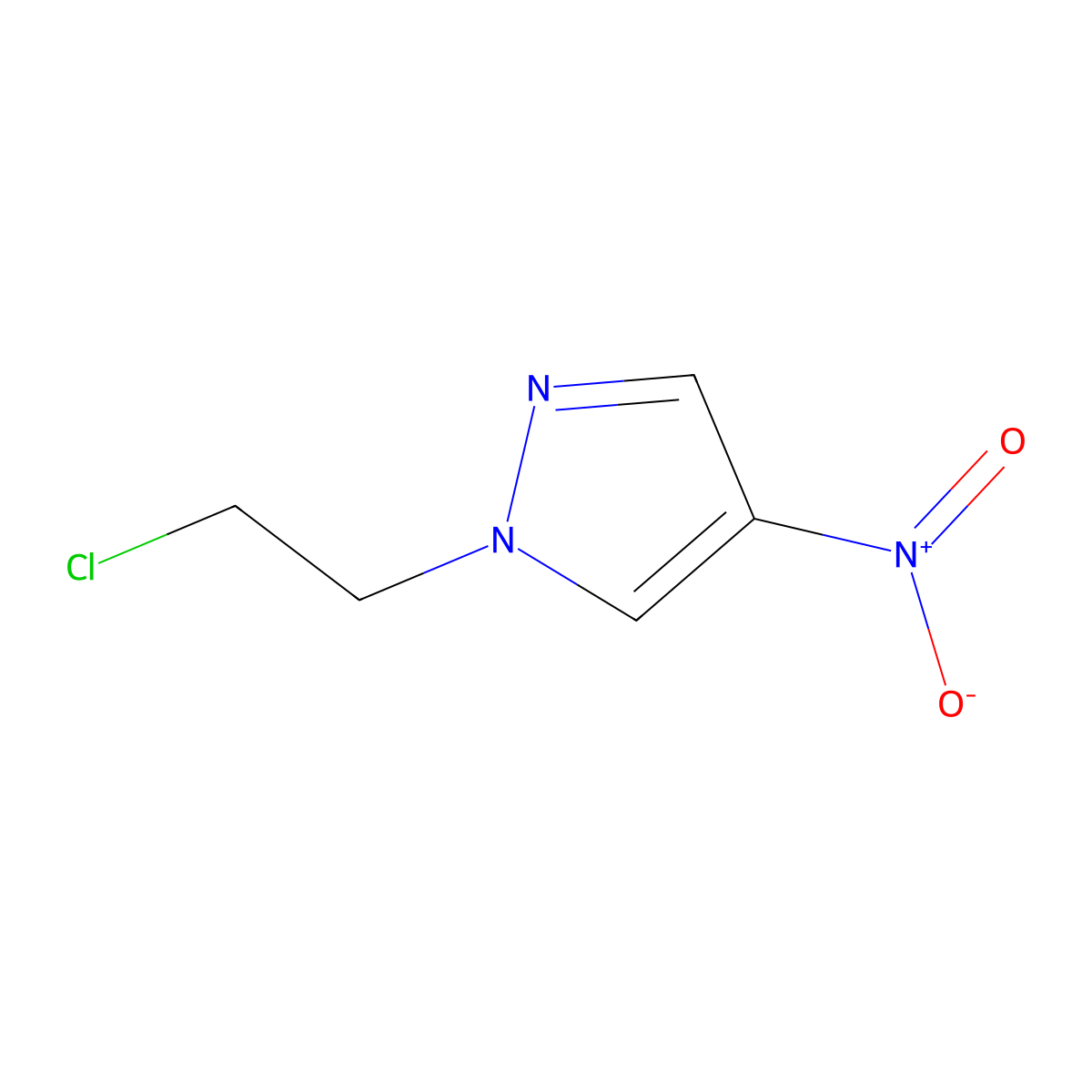 1-(2-chloroethyl)-4-nitro-1H-pyrazole molecular structure, CAS 1152524-12-3