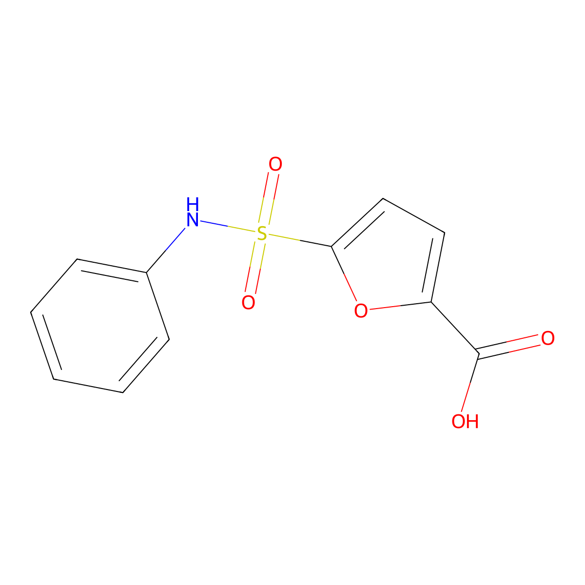 5-(Phenylsulfamoyl)furan-2-carboxylic acid molecular structure, CAS 1152524-38-3