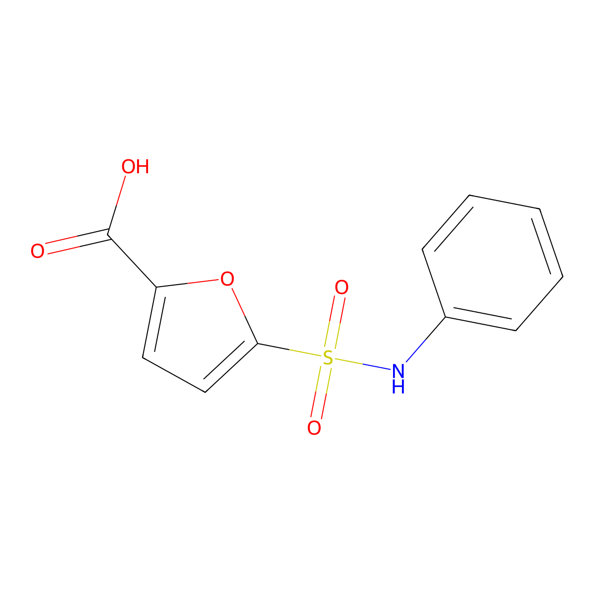 5-(Phenylsulfamoyl)furan-2-carboxylic acid molecular structure, CAS 1152524-38-3
