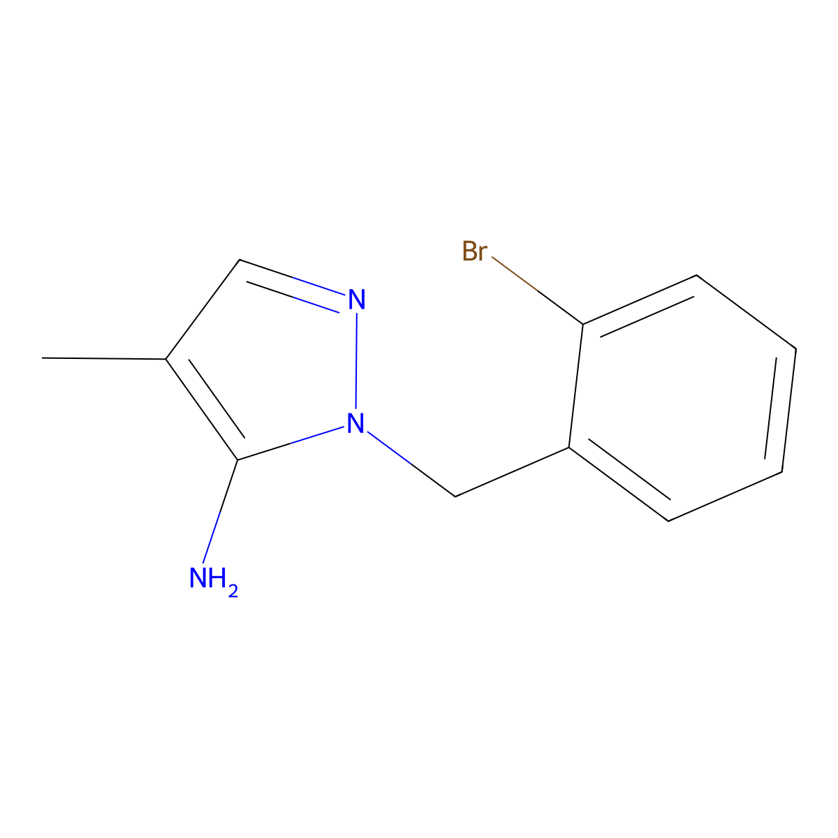 1-(2-Bromobenzyl)-4-methyl-1H-pyrazol-5-amine molecular structure, CAS 1152524-44-1