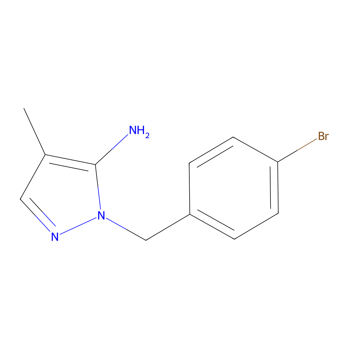 1-(4-Bromobenzyl)-4-methyl-1H-pyrazol-5-amine molecular structure, CAS 1152526-94-7