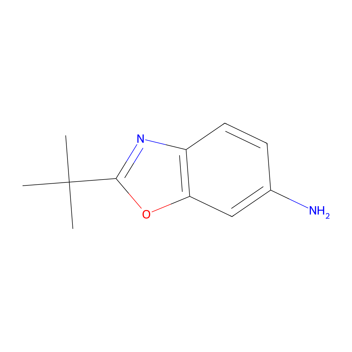 2-(tert-Butyl)benzo[d]oxazol-6-amine molecular structure, CAS 1152527-60-0