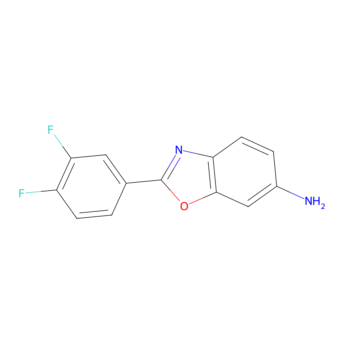 2-(3,4-Difluorophenyl)-1,3-benzoxazol-6-amine molecular structure, CAS 1152528-45-4