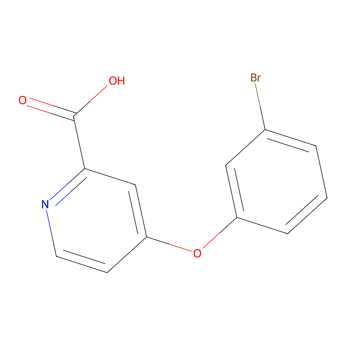 4-(3-Bromophenoxy)pyridine-2-carboxylic acid molecular structure, CAS 1152529-06-0