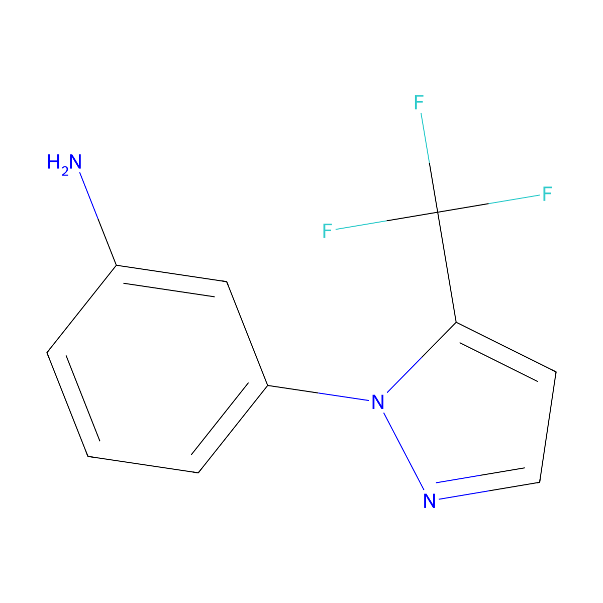 3-[5-(trifluoromethyl)-1H-pyrazol-1-yl]aniline molecular structure, CAS 1152530-85-2