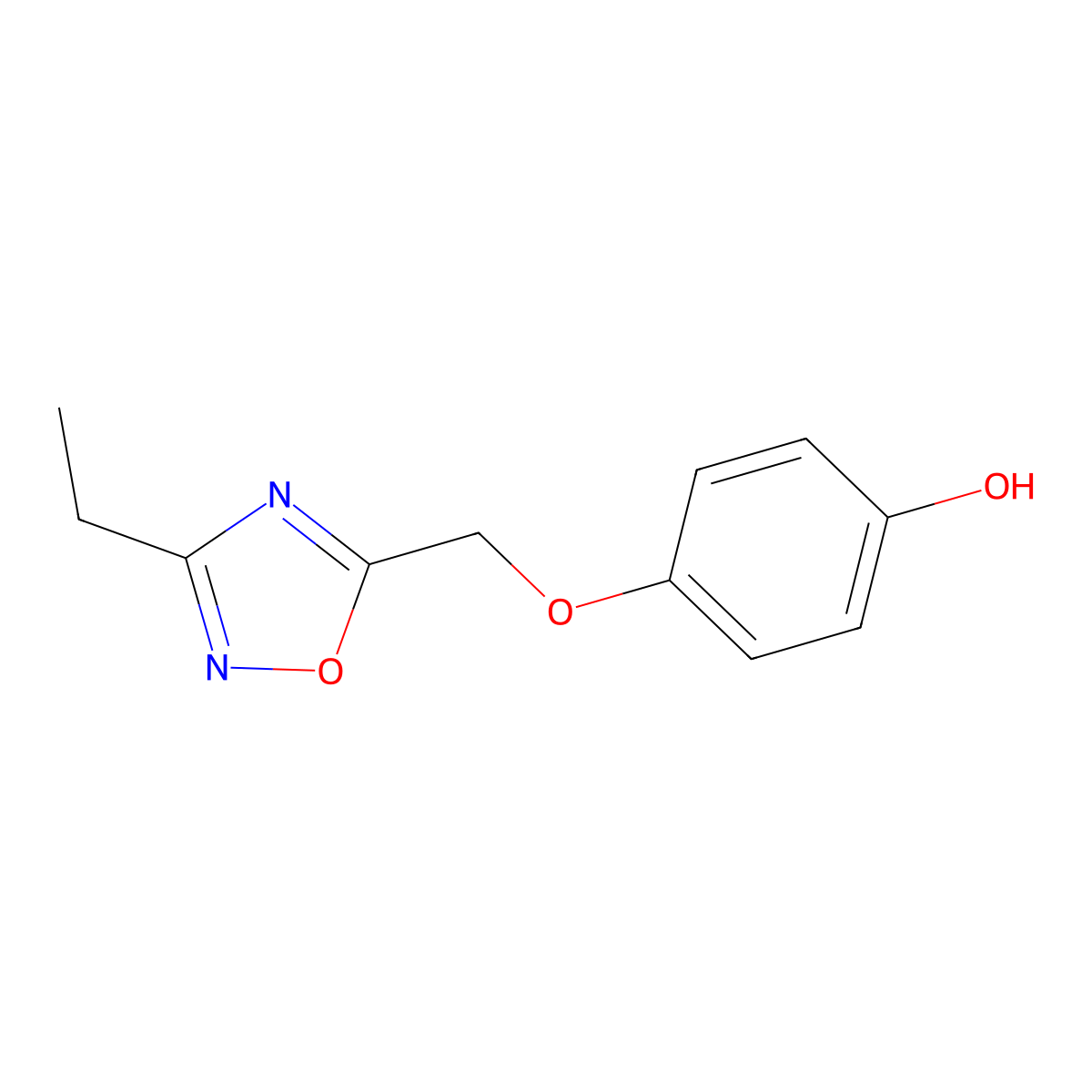 4-[(3-Ethyl-1,2,4-oxadiazol-5-yl)methoxy]phenol molecular structure, CAS 1152531-58-2