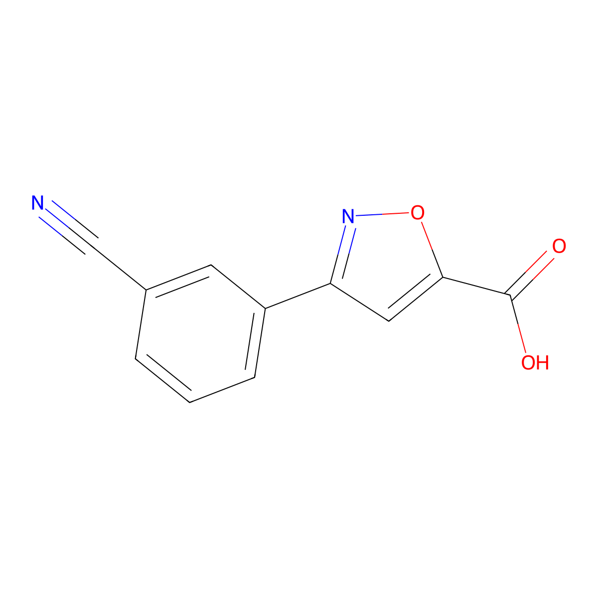 3-(3-Cyanophenyl)-1,2-oxazole-5-carboxylic acid molecular structure, CAS 1152531-77-5