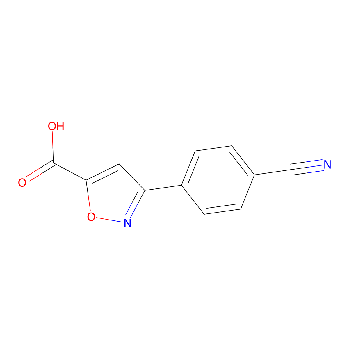 3-(4-Cyanophenyl)isoxazole-5-carboxylic acid molecular structure, CAS 1152531-86-6