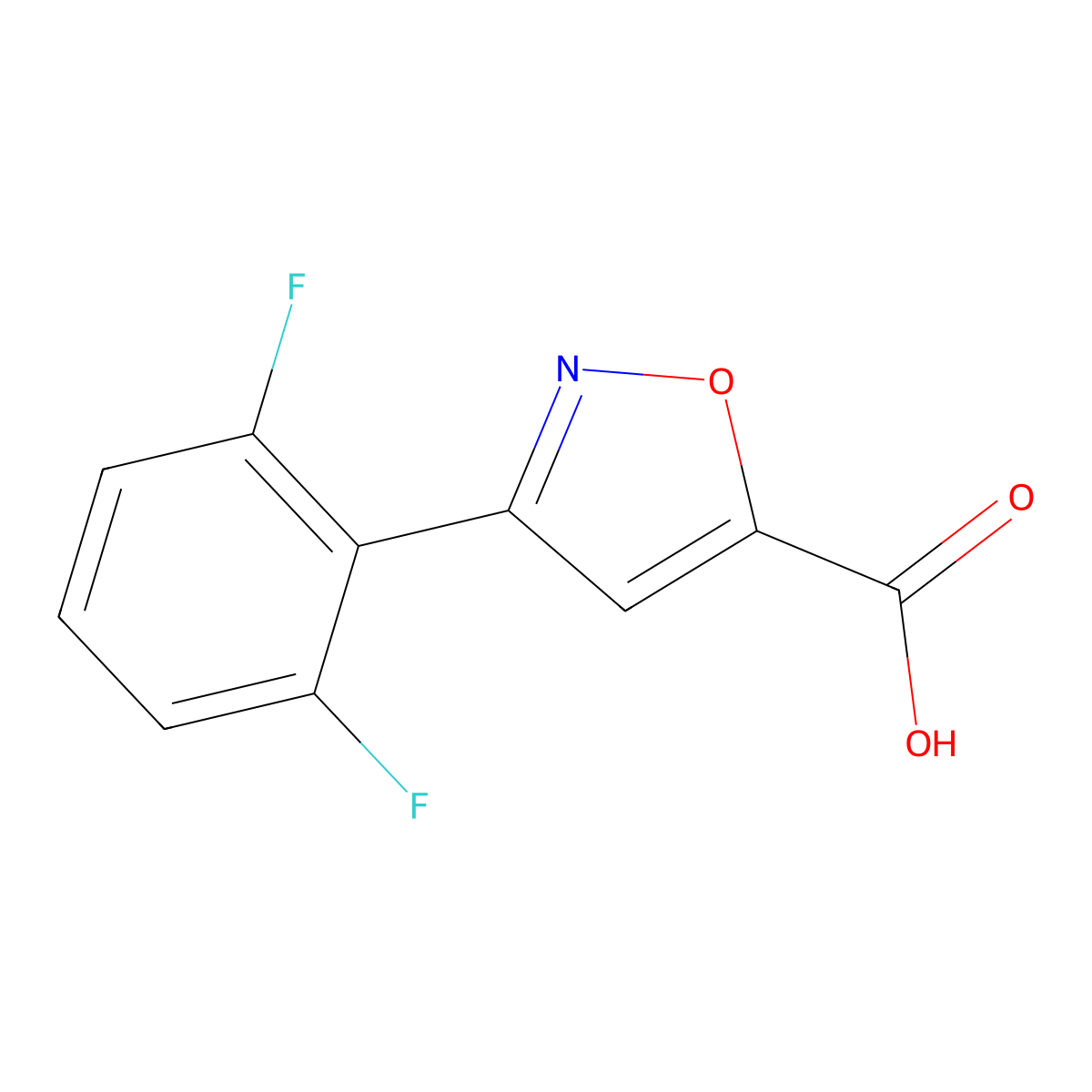 3-(2,6-Difluorophenyl)-1,2-oxazole-5-carboxylic acid molecular structure, CAS 1152531-95-7