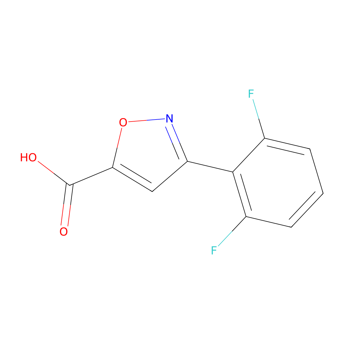 3-(2,6-Difluorophenyl)-1,2-oxazole-5-carboxylic acid molecular structure, CAS 1152531-95-7