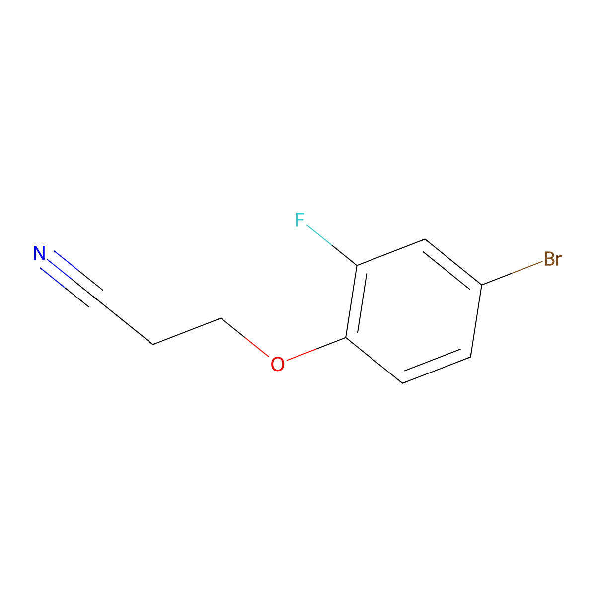 3-(4-Bromo-2-fluoro-phenoxy)propanenitrile molecular structure, CAS 1152534-02-5