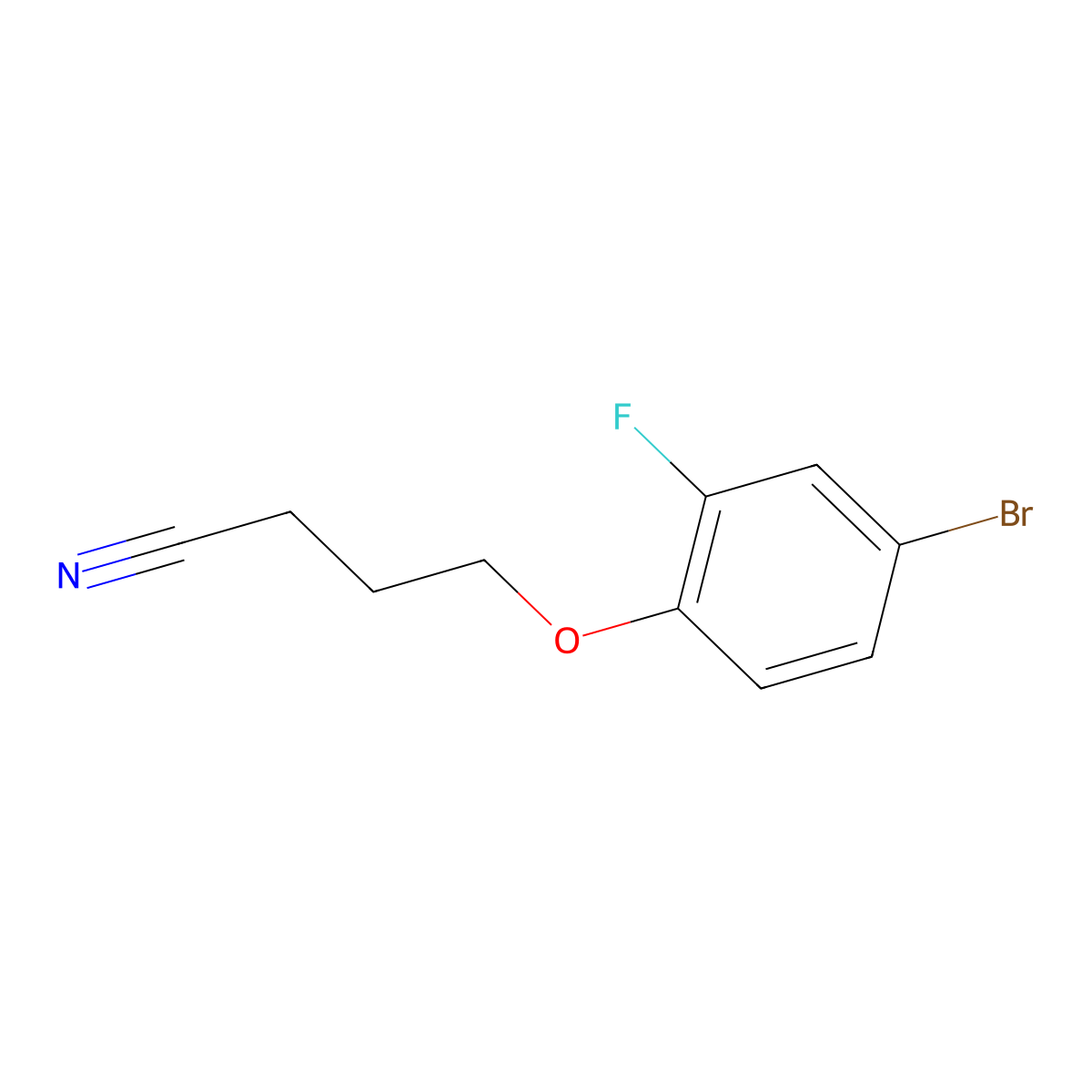 4-(4-Bromo-2-fluoro-phenoxy)butanenitrile molecular structure, CAS 1152534-11-6