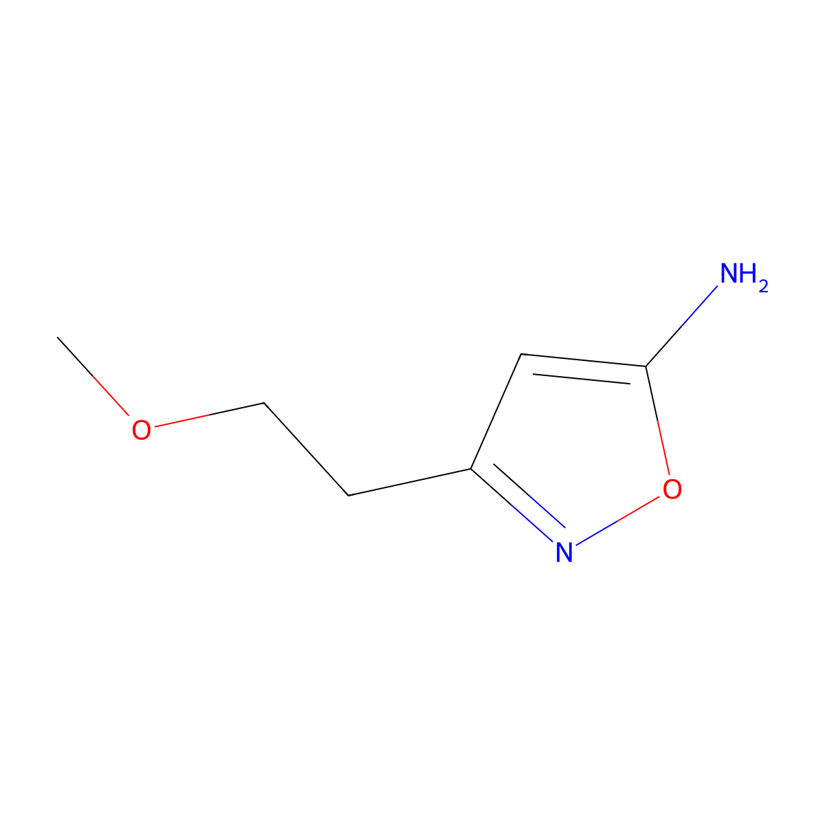 3-(2-Methoxyethyl)-1,2-oxazol-5-amine molecular structure, CAS 1152534-36-5