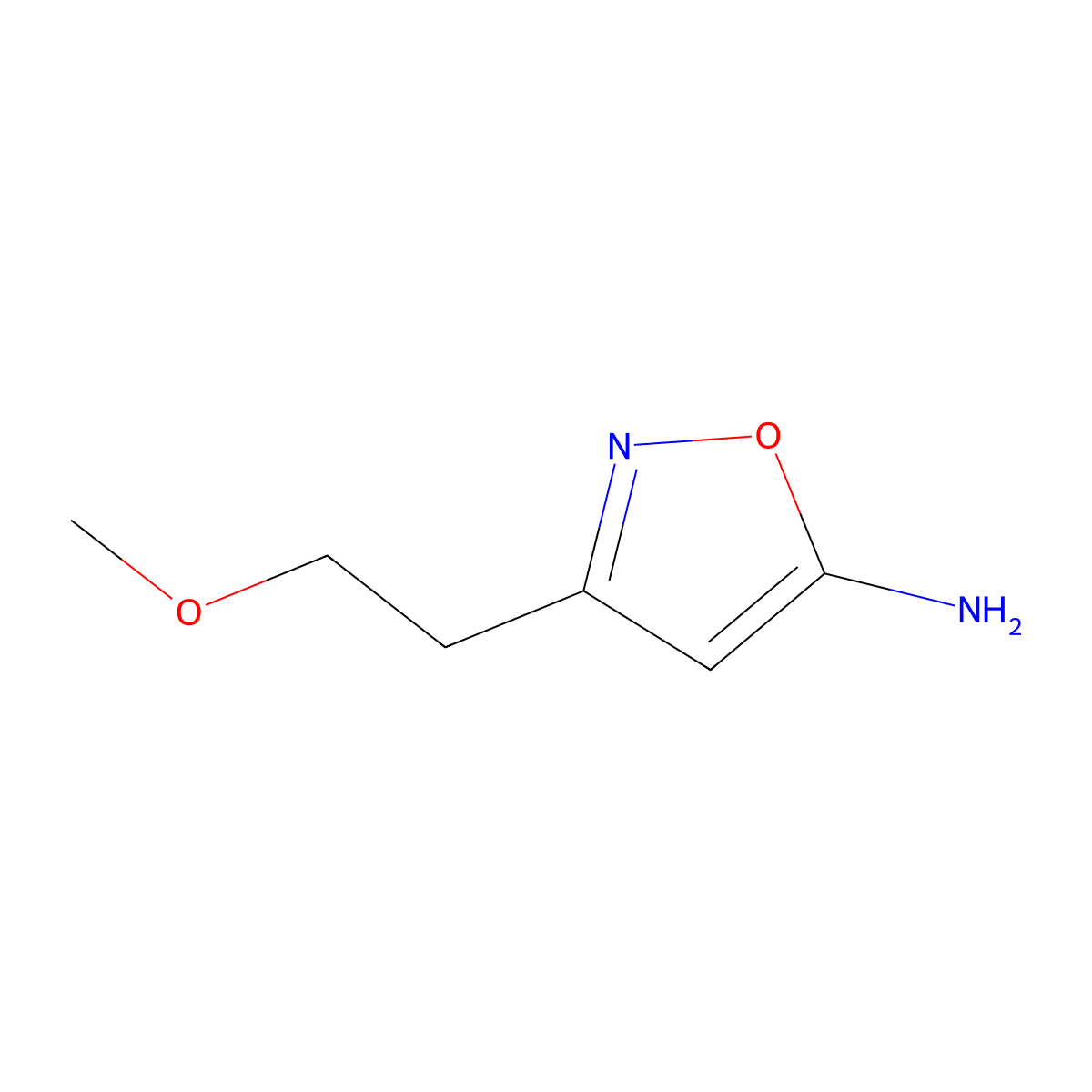 3-(2-Methoxyethyl)-1,2-oxazol-5-amine molecular structure, CAS 1152534-36-5